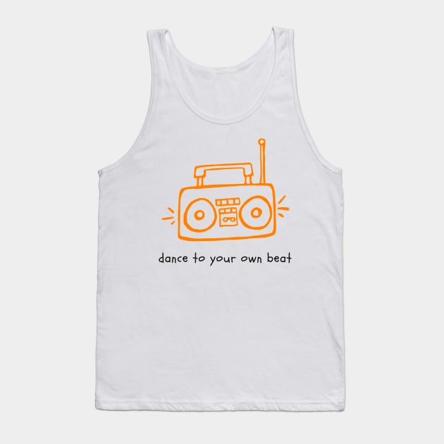 Dance to Your Own Beat Beat Box Tank Top by NoColorDesigns